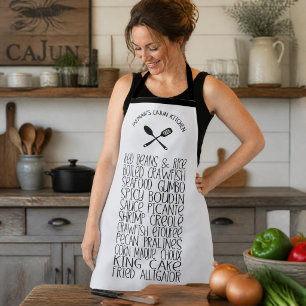 Louisiana Cajun Food Personalized Cajun Kitchen Apron
