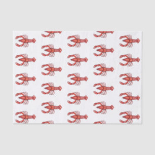 Louisiana Cajun Watercolor Crawfish Tissue Paper