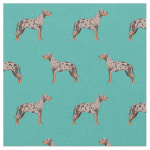 louisiana catahoula leopard dog turquoise fabric