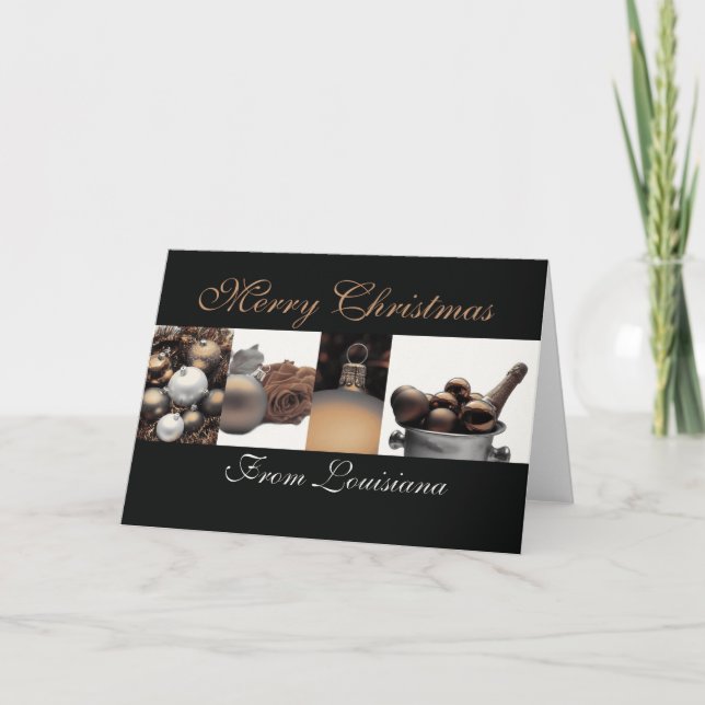 Louisiana   Christmas Card, state specific Holiday Card (Front)