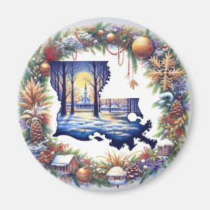 Louisiana Christmas  Magnet