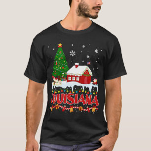 Louisiana Christmas Tree Light Pyjama State of Lou T-Shirt