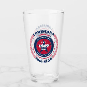 Louisiana Circular Typography Design Glass