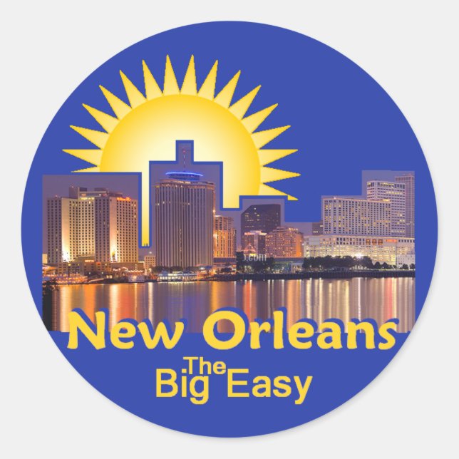 LOUISIANA CLASSIC ROUND STICKER (Front)