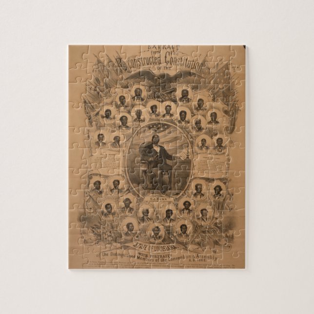 Louisiana Constitution and Convention Members 1868 Jigsaw Puzzle (Vertical)