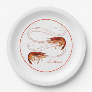 Louisiana Crayfish Paper Plate