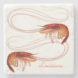 Louisiana Crayfish  Stone Coaster