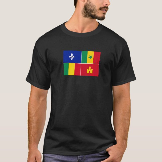 Louisiana Creole Flag   T-Shirt (Front)