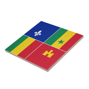 Louisiana Creole flag Tile
