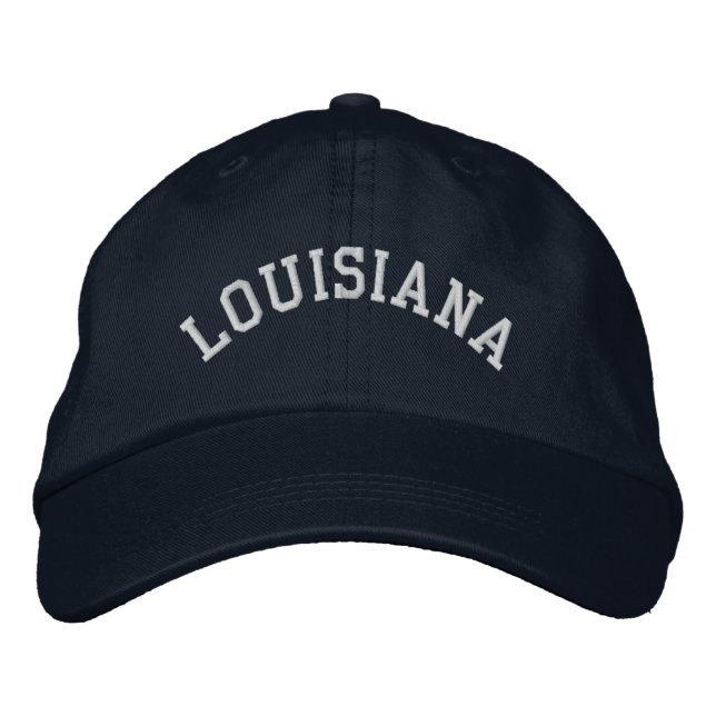 Louisiana Embroidered Basic Cap Navy Blue (Front)
