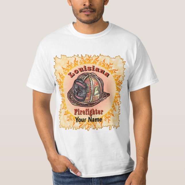 Louisiana Firefighter   t-shirt (Front)