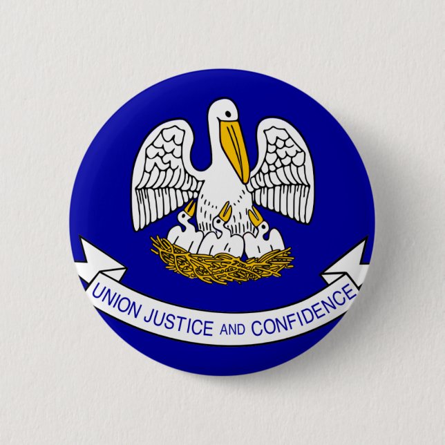 Louisiana Flag 2 Inch Round Button (Front)