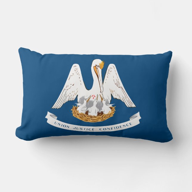 Louisiana flag, American state flag Throw Pillow (Front)