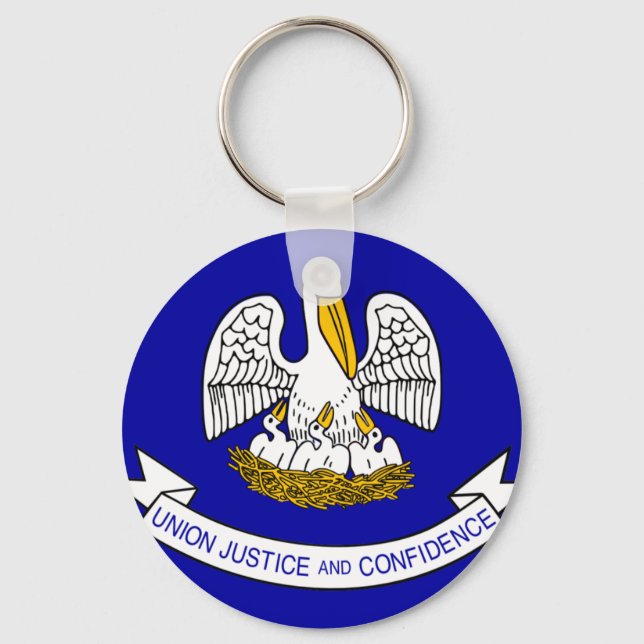Louisiana Flag Keychain (Front)