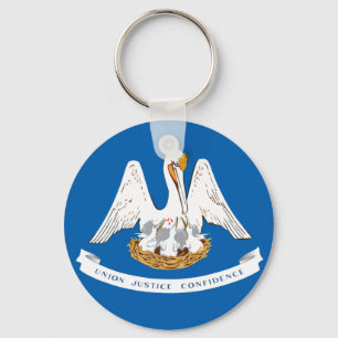 Louisiana flag keychain