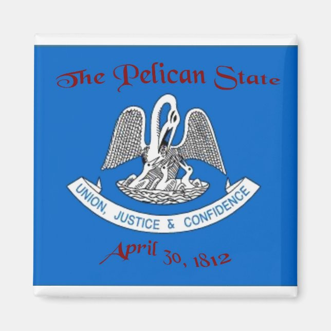 Louisiana Flag Magnet (Front)