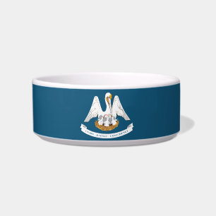 Louisiana flag-seal bowl