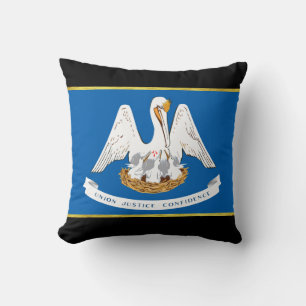 Louisiana flag throw pillow