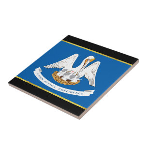 Louisiana flag tile
