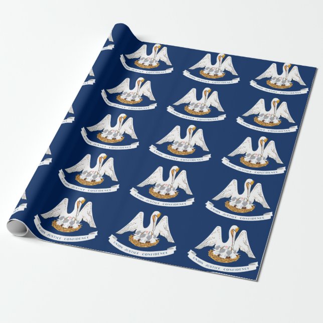 Louisiana flag wrapping paper (Unrolled)