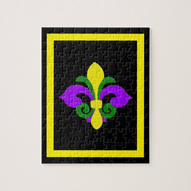Louisiana Fleur de lis (Mardi Gras).jpg Jigsaw Puzzle (Vertical)