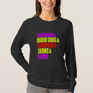Louisiana Gumbo Mardi Gras And Crawfish T-Shirt