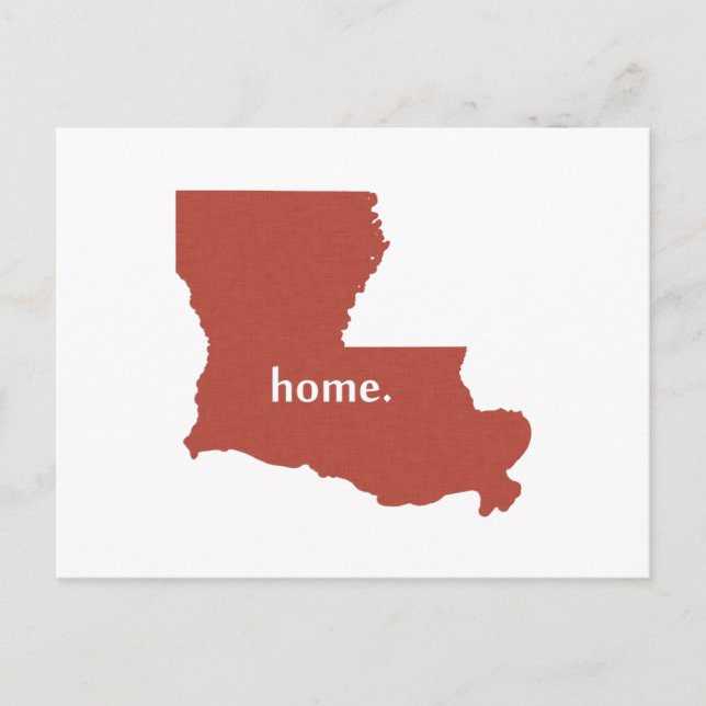 Louisiana home silhouette state map postcard (Front)