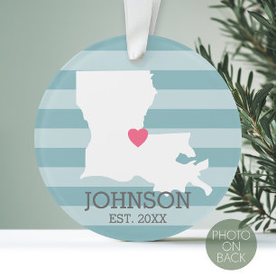 Louisiana Home State Map - Custom Wedding City