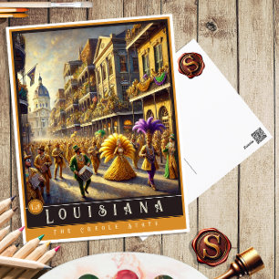 Louisiana   Hyper-Realistic State Postcard