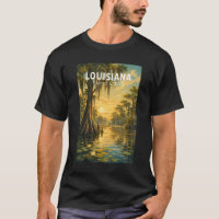 Louisiana Illustration Travel Art Vintage
