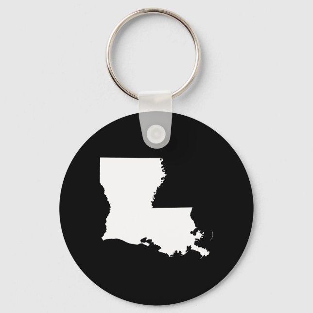 Louisiana in White and Black Keychain (Front)