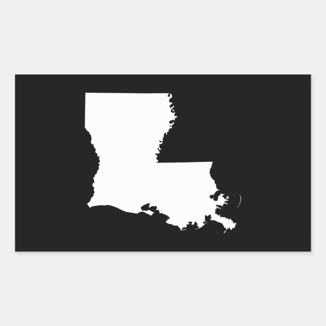 Louisiana in White and Black Sticker (Front)