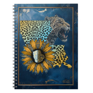 Louisiana Jaquar Pride Leopard Sunflower Notebook