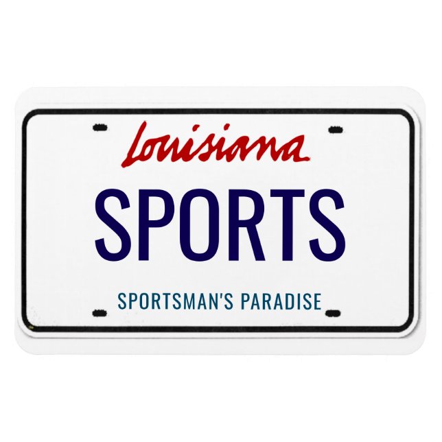Louisiana License Plate Flexible Magnet (Horizontal)