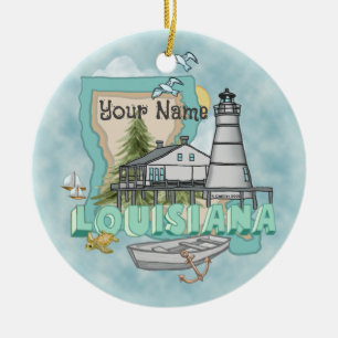 Louisiana Lighthouse  Ceramic Ornament