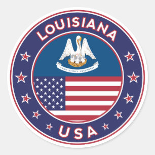 Louisiana, Louisiana phone case, sticker, bag Classic Round Sticker