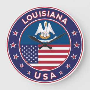 Louisiana, Louisiana phone case, sticker, bag Large Clock