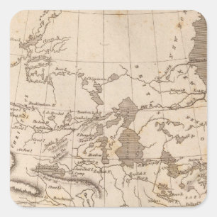 Louisiana Map by Arrowsmith Square Sticker
