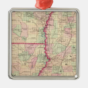 Louisiana, Mississippi Metal Ornament