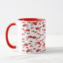 Louisiana Multi-Crawfish Pattered Mug