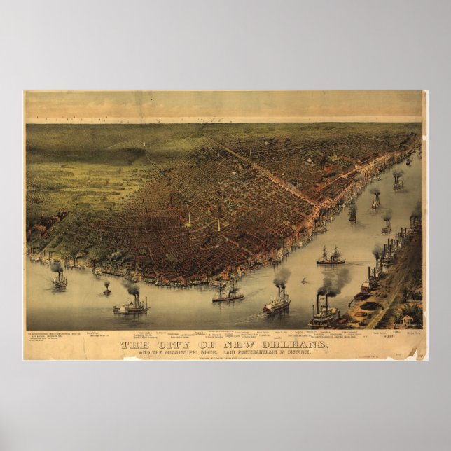 Louisiana(New Orleans) 1885 Poster (Front)