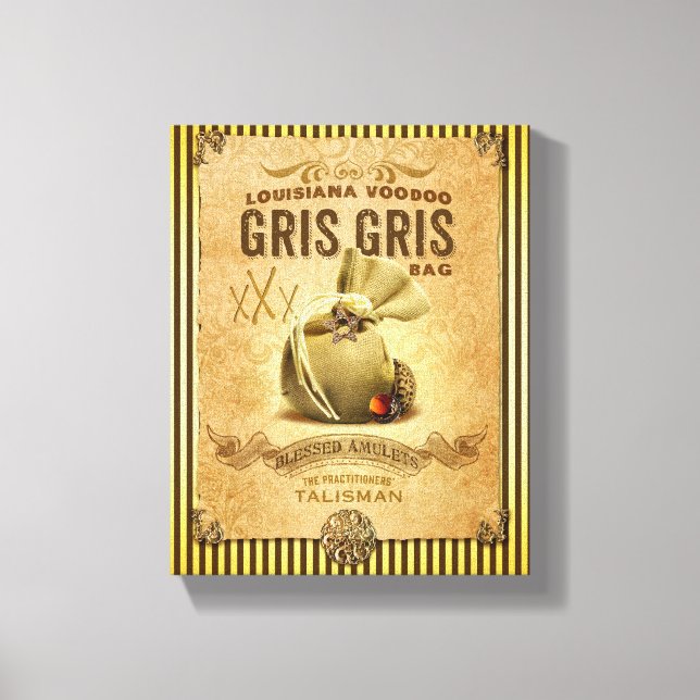 Louisiana New Orleans Gris Gris Voodoo Bag Canvas Print (Front)