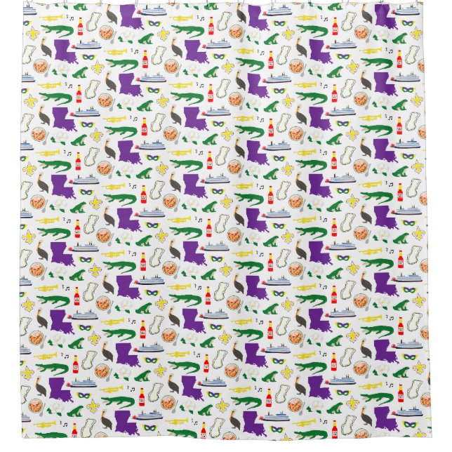 Louisiana New Orleans Mardie Gras Shower Curtain (Front)