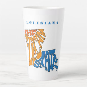 Louisiana Nickname Word Art Latte Mug