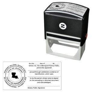Louisiana Notary Public Acknowledgement Stamp