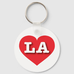 Louisiana or Los Angeles Red Heart - Big Love Keychain