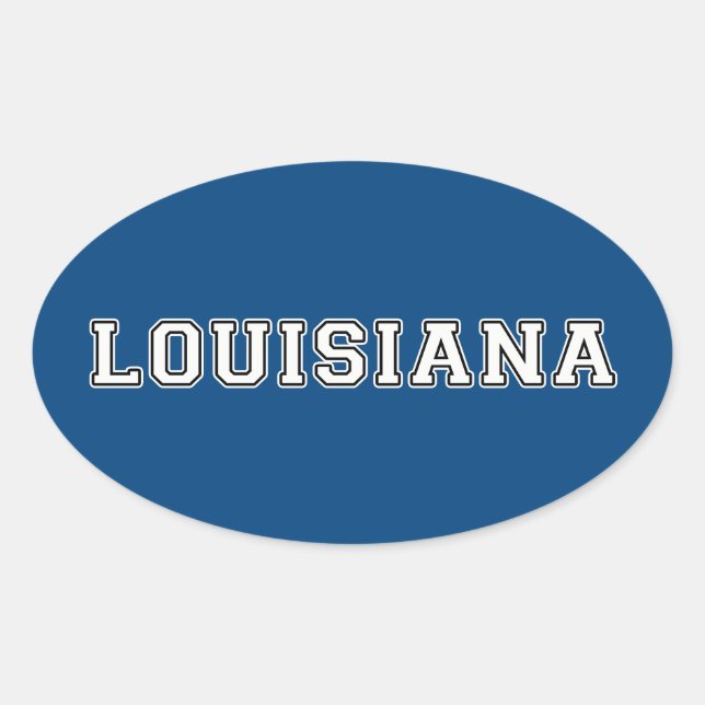 Louisiana Oval Sticker (Front)