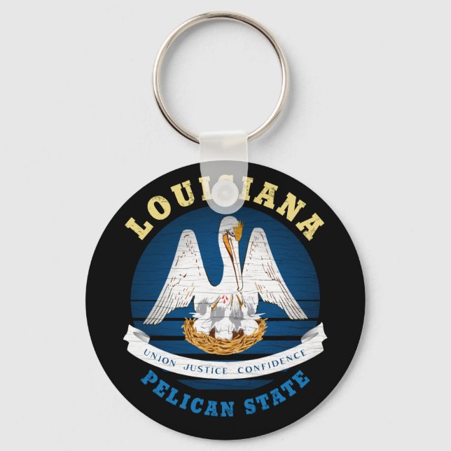 LOUISIANA PELICAN STATE FLAG KEYCHAIN (Front)