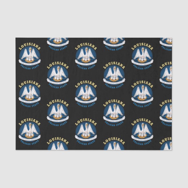 LOUISIANA PELICAN STATE FLAG TISSUE PAPER (Front)