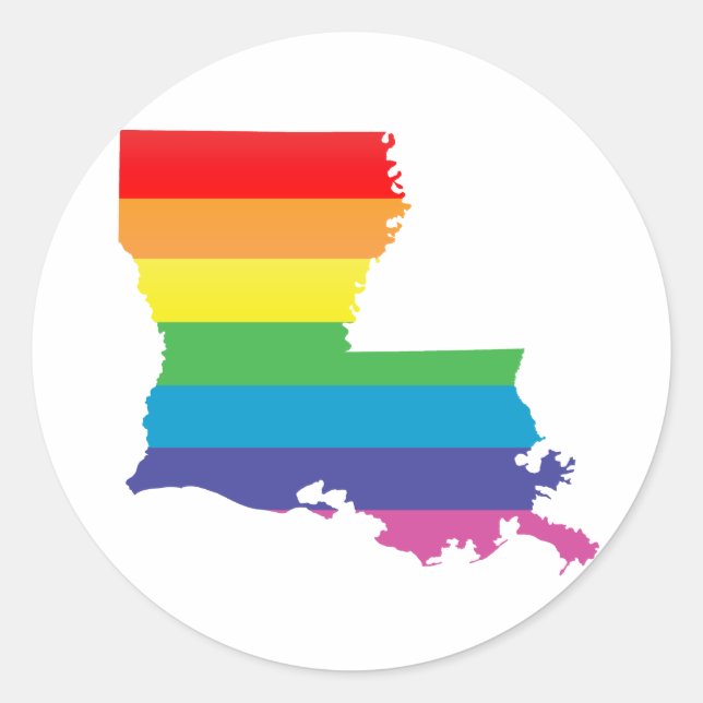 louisiana pride. classic round sticker (Front)